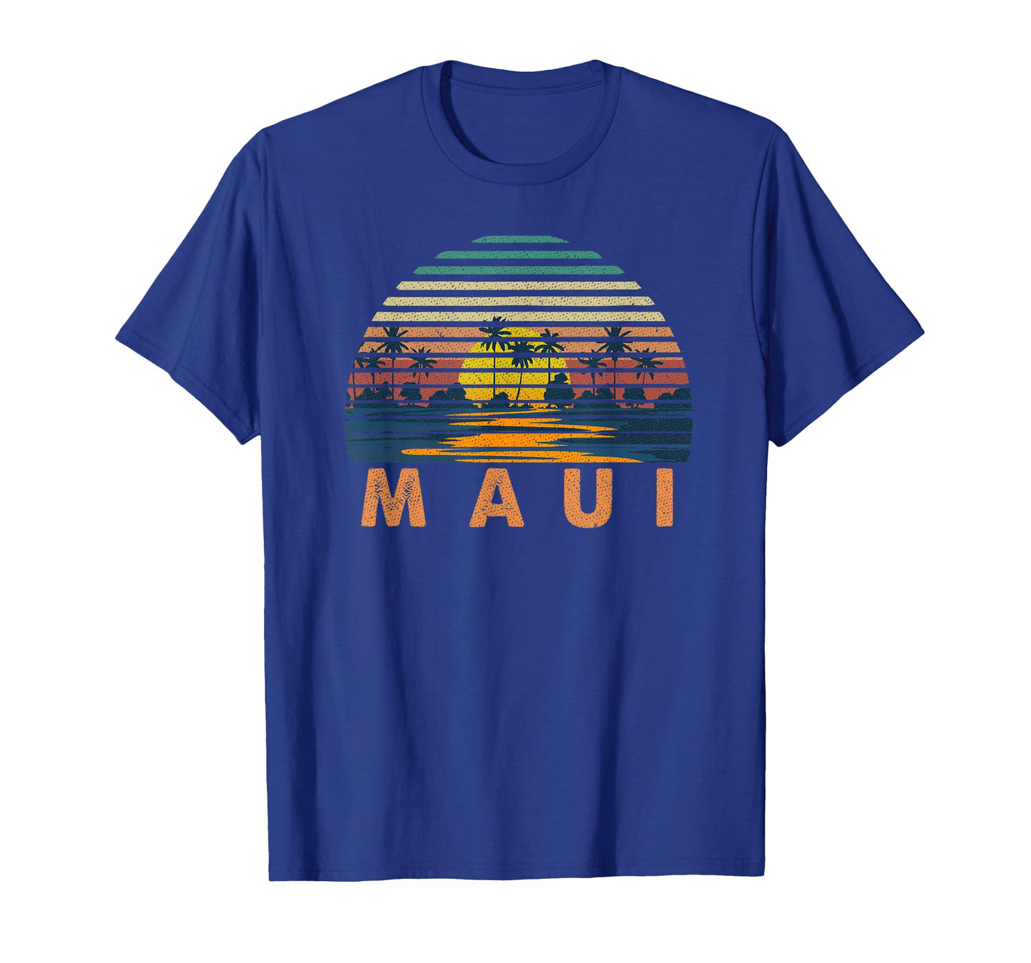 70s Maui HI Vintage Retro Sunset Throwback Art Hawaii Travel T-Shirt