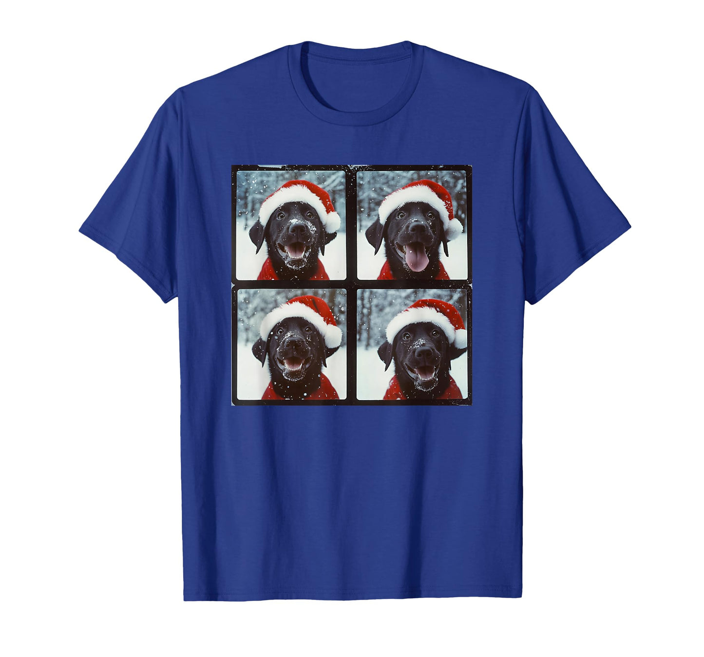 Labrador With Santa Hat Christmas Black Lab T-Shirt