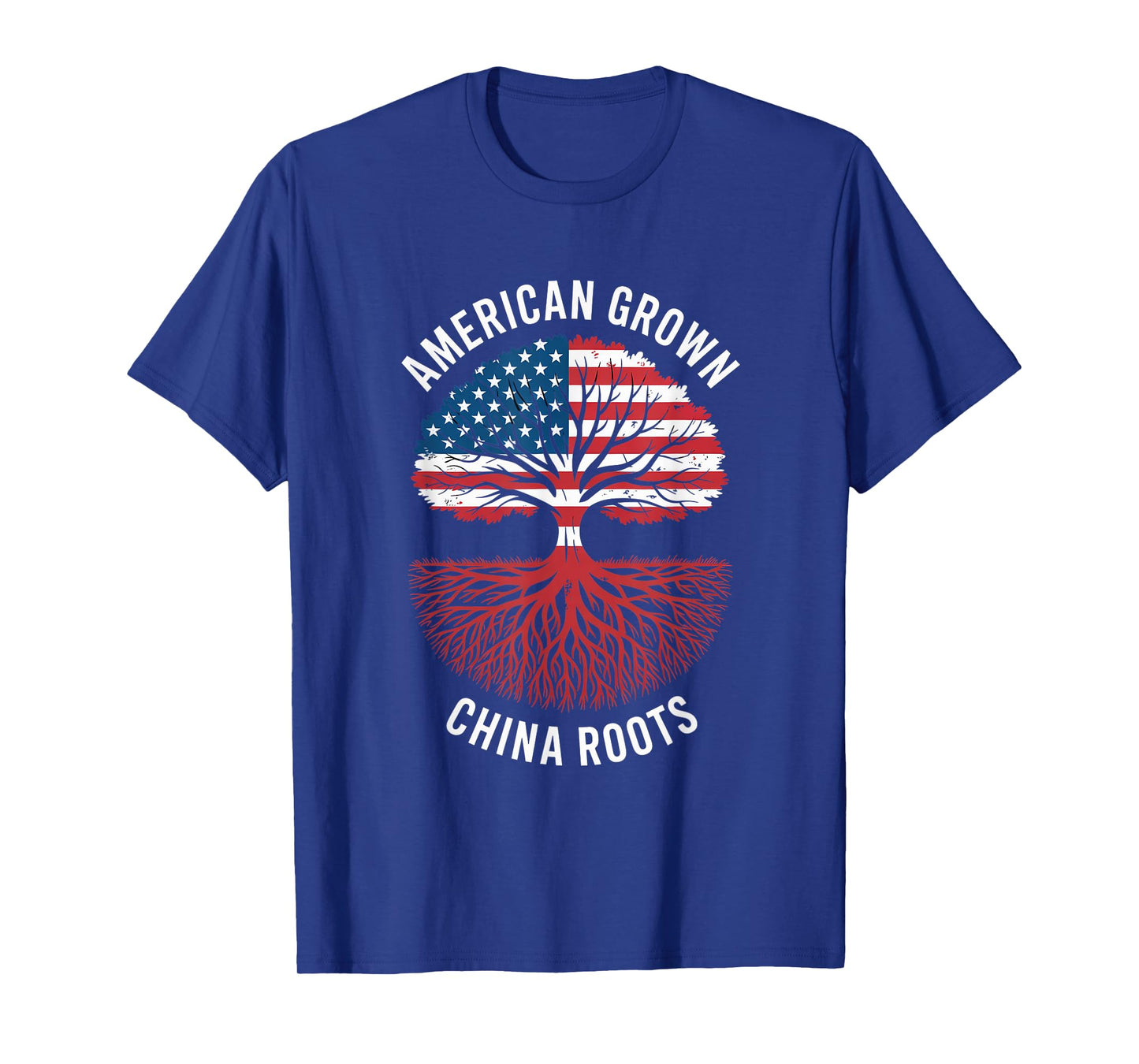 American Grown China Roots Family Tree China Flag China T-Shirt