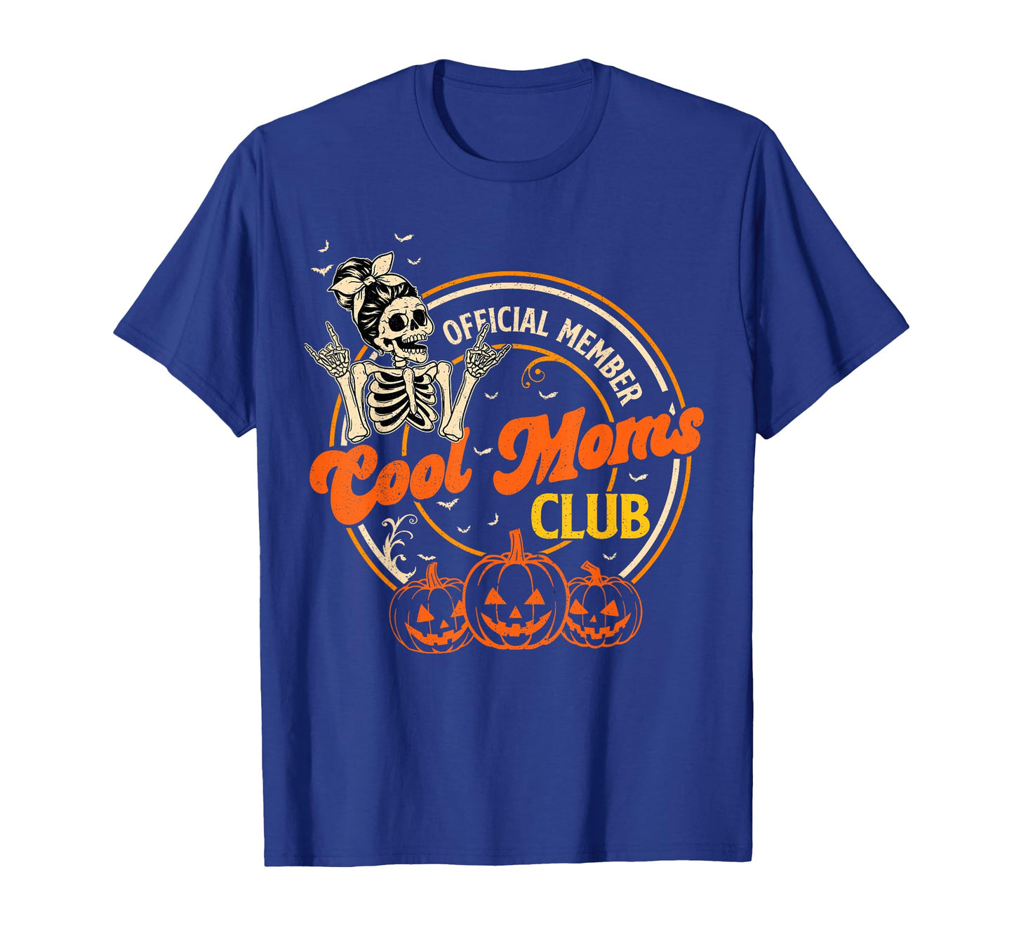 Official Member Cool Moms Club Skeleton Mom Spooky Halloween T-Shirt