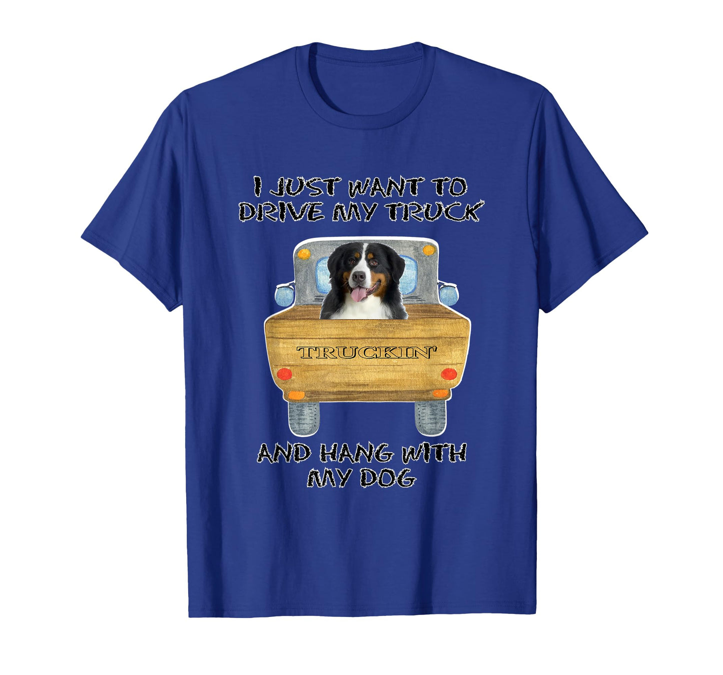 Truck Driving Dog Bernese Mountain Dog T-Shirt