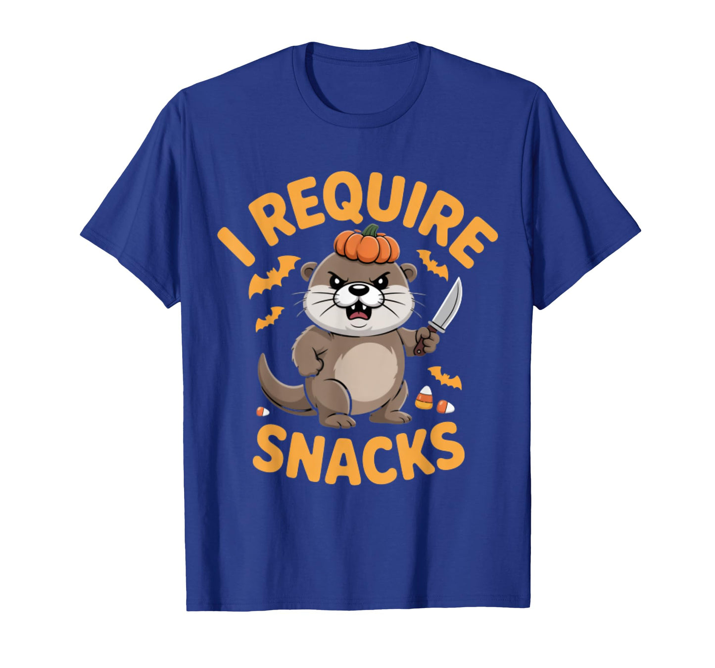 I Require Snacks Angry Capybara Halloween T-Shirt