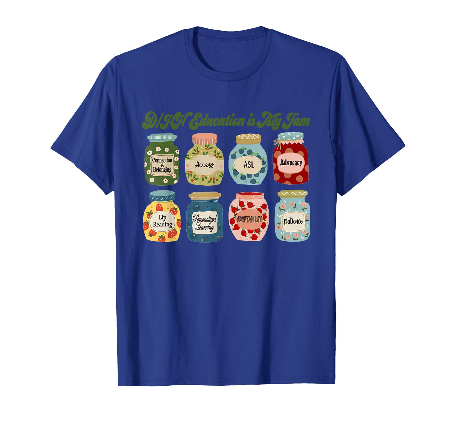 Retro DHH Education is My Jam Dhh Itinerant Teacher ASL T-Shirt