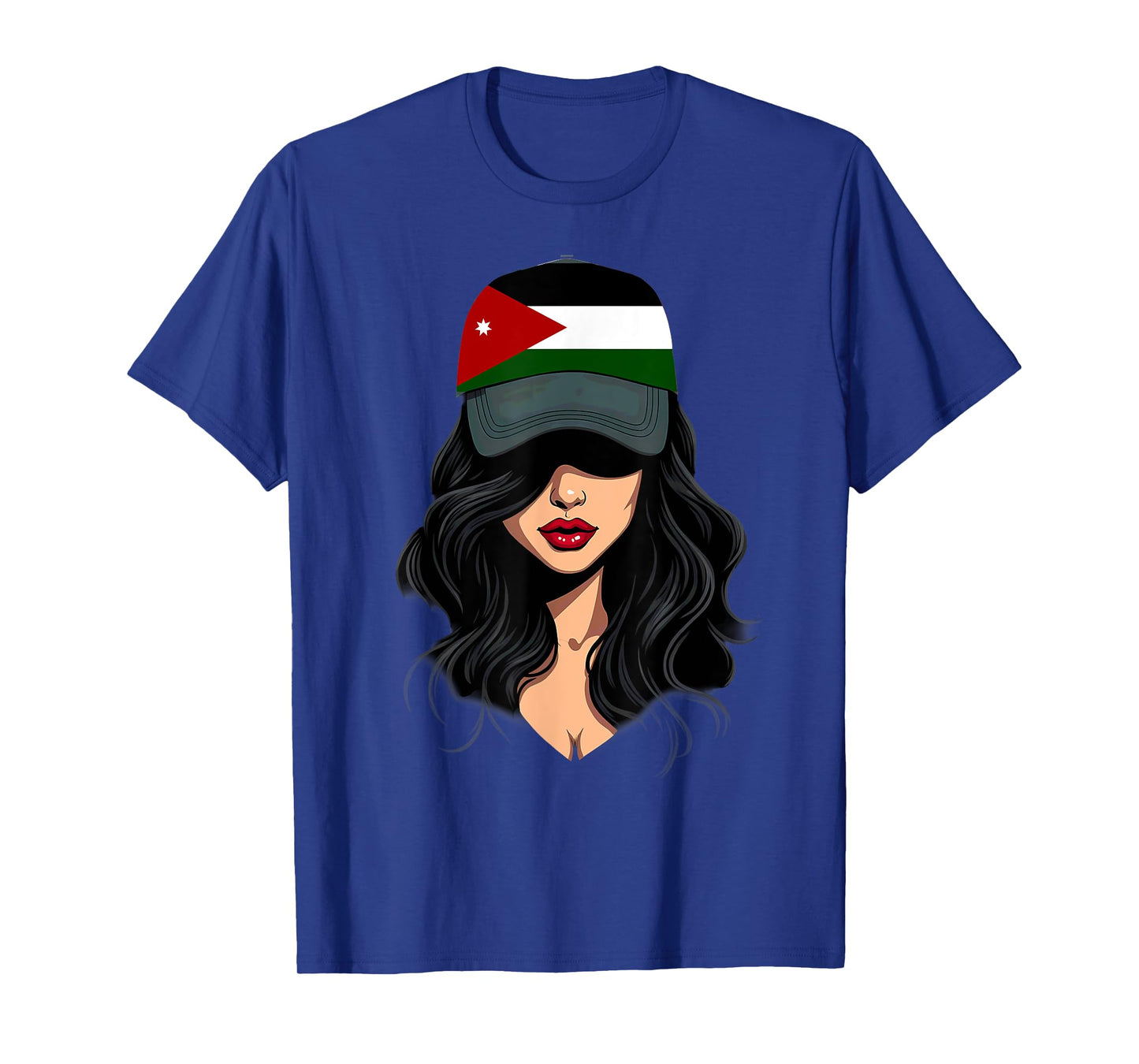 Patriotic Jordanian Girl Jordan Flag T-Shirt