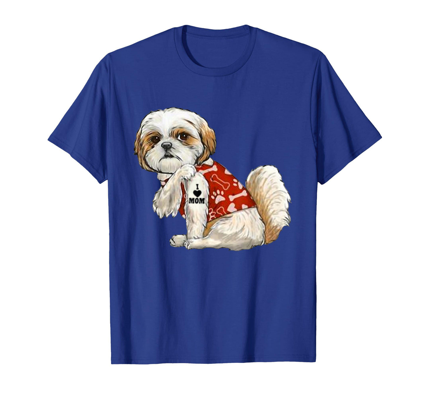 I Love Mom Tattoo Shih Tzu Mom Funny T-Shirt