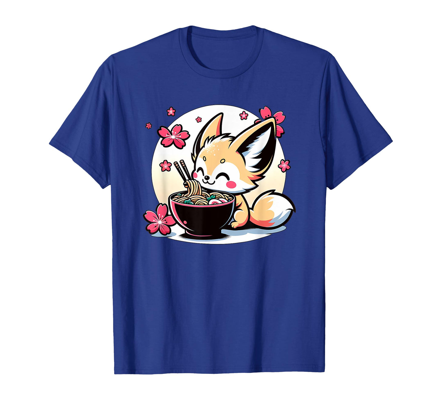 Kawaii Fennec Fox Eating Ramen T-Shirt