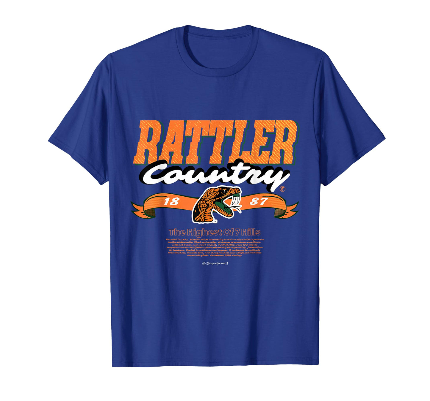 Florida A&M University - FAMU Rattler Country - HBCU Mascot T-Shirt