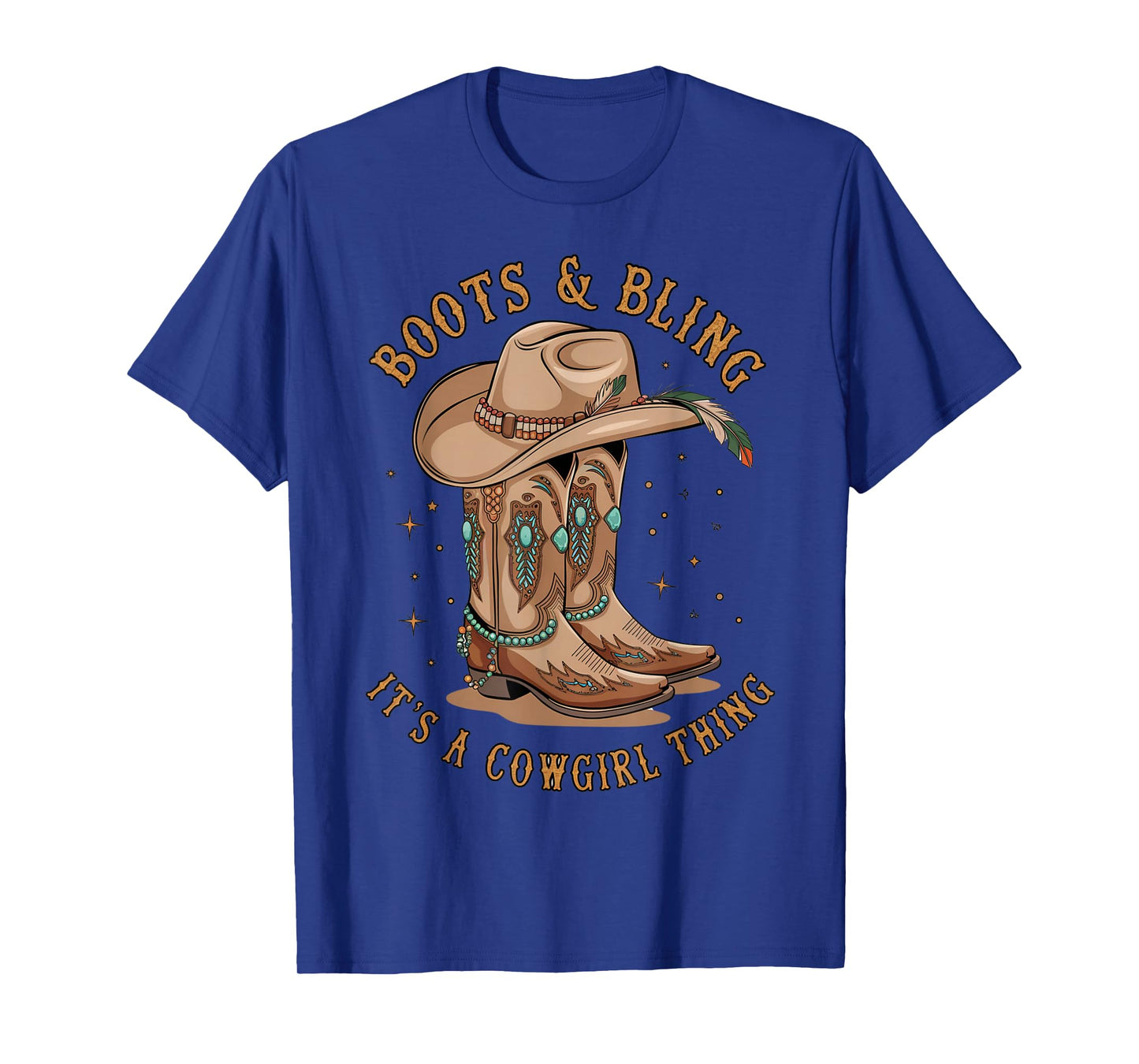 Boots and Bling its a Cowgirl Thing Rodeo Western Country T-Shirt
