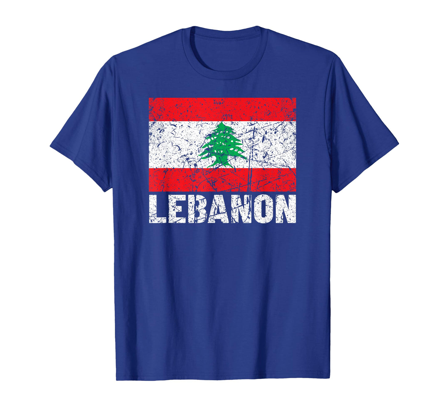 Lebanese Flag Of Lebanon Distressed Men Women Kids T-Shirt