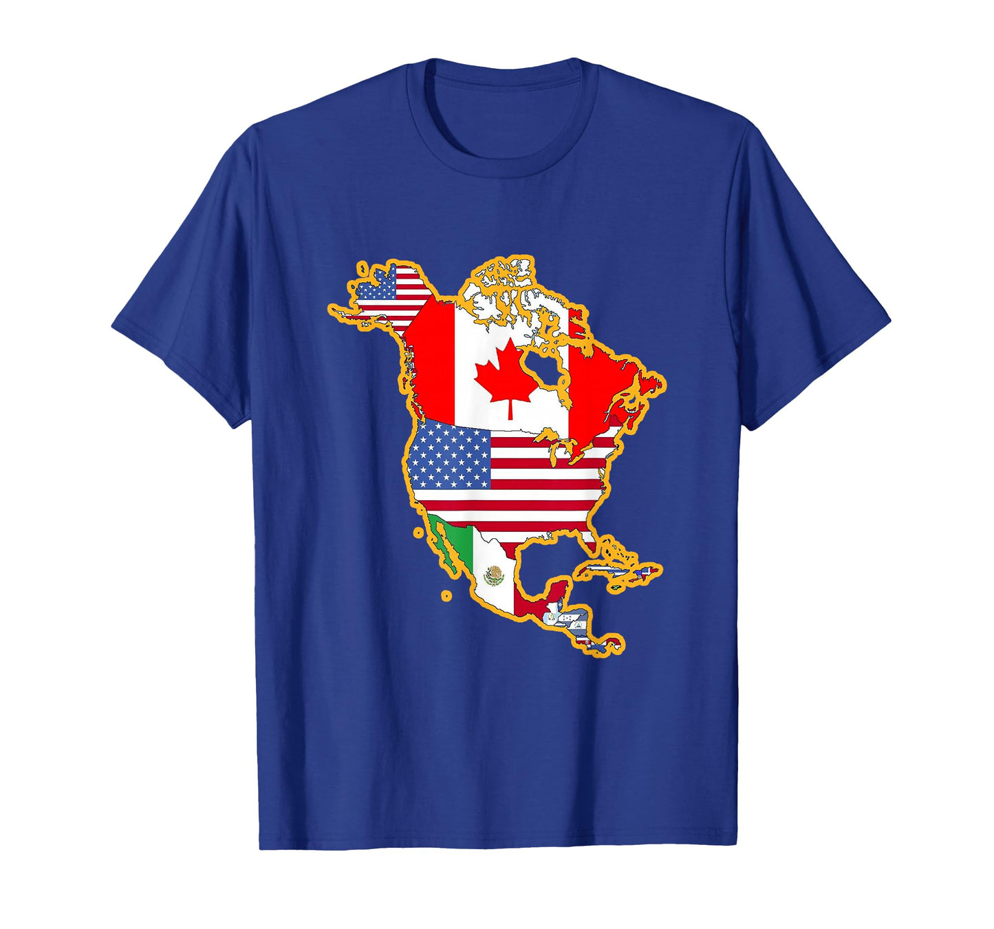 North America Continent Flag Shirt - Geography Shirt T-Shirt