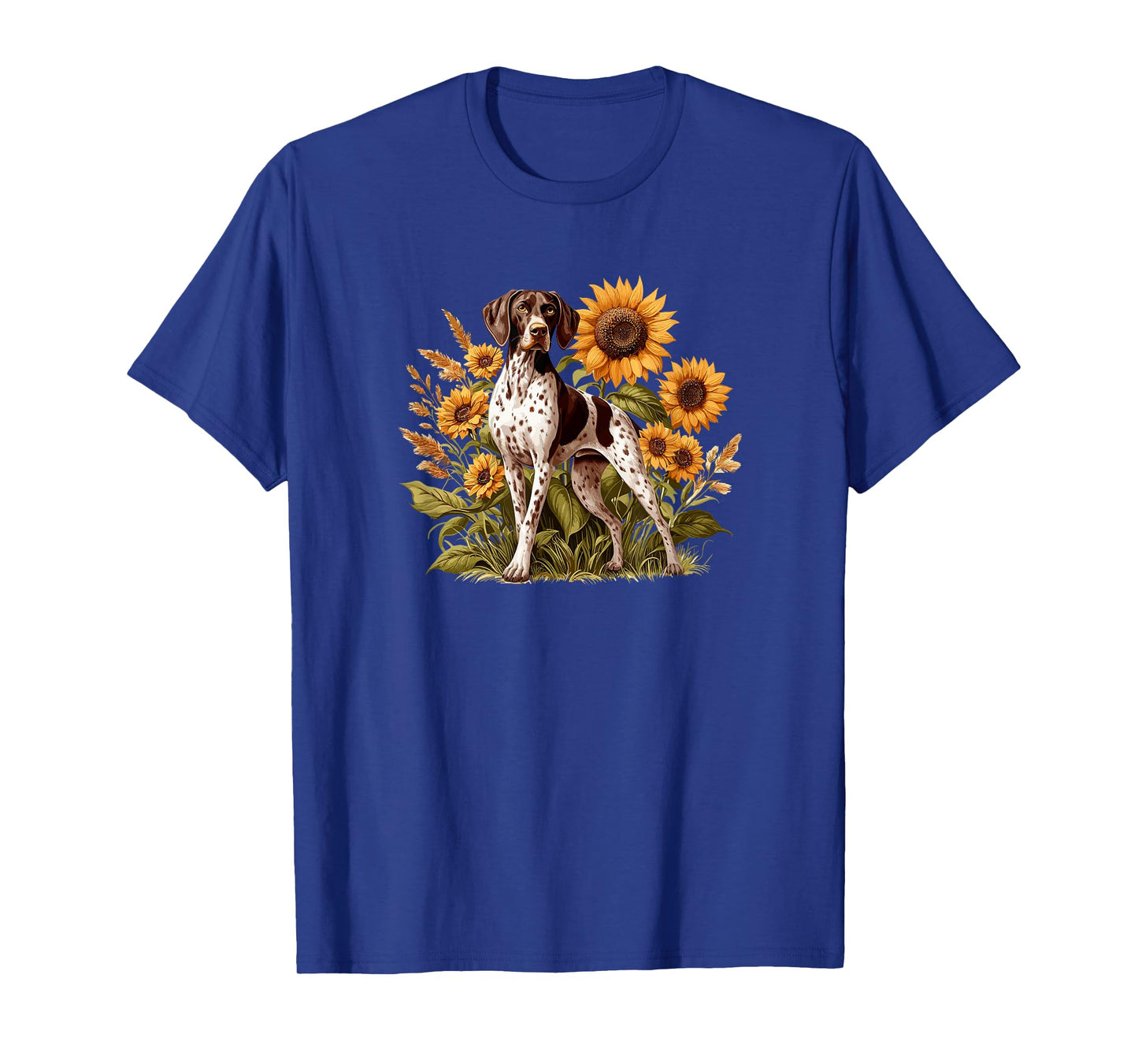 GSP Hunting Dog Sunflowers German Shorthaired Pointer T-Shirt