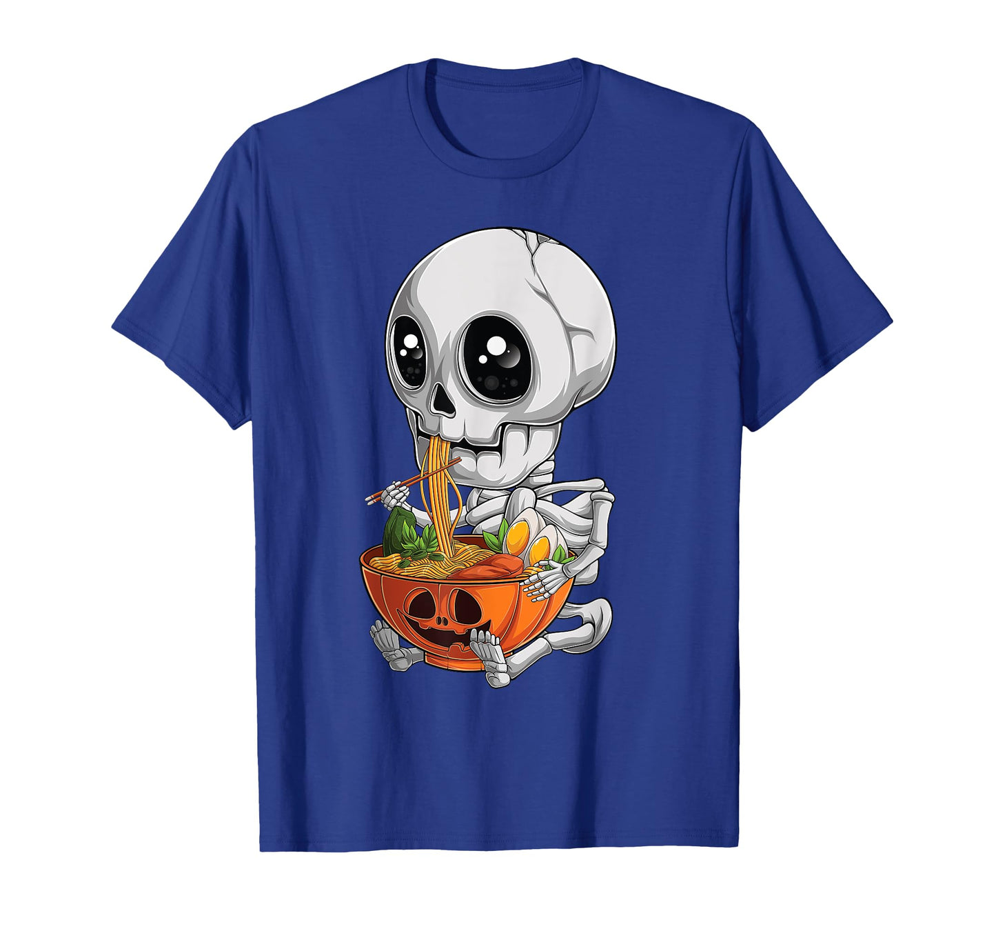 kawaii japanese anime Skeleton Halloween ramen Food Lovers T-Shirt
