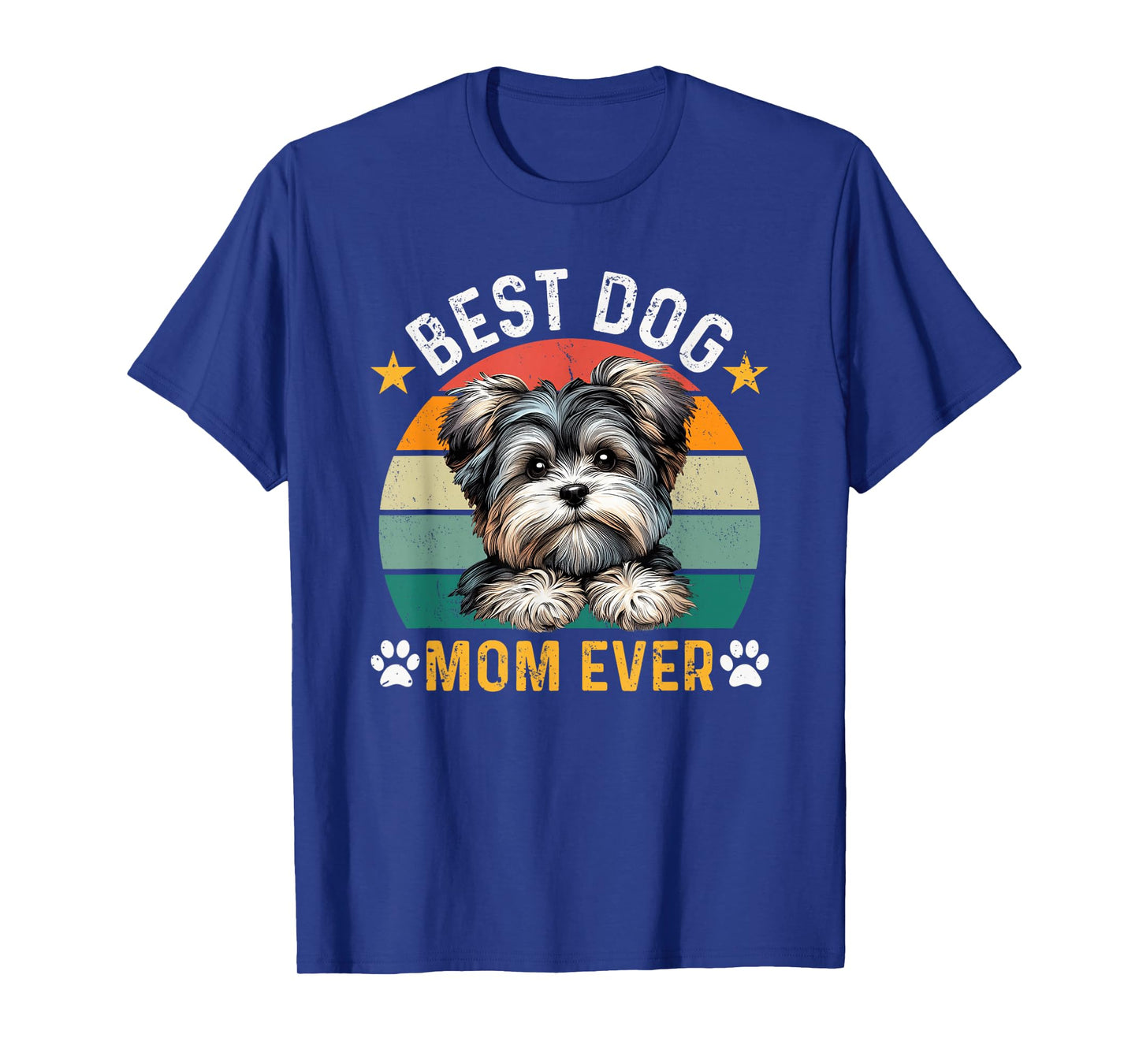 Best Morkie Dog Mom Ever Funny Dogs Owner Retro T-Shirt