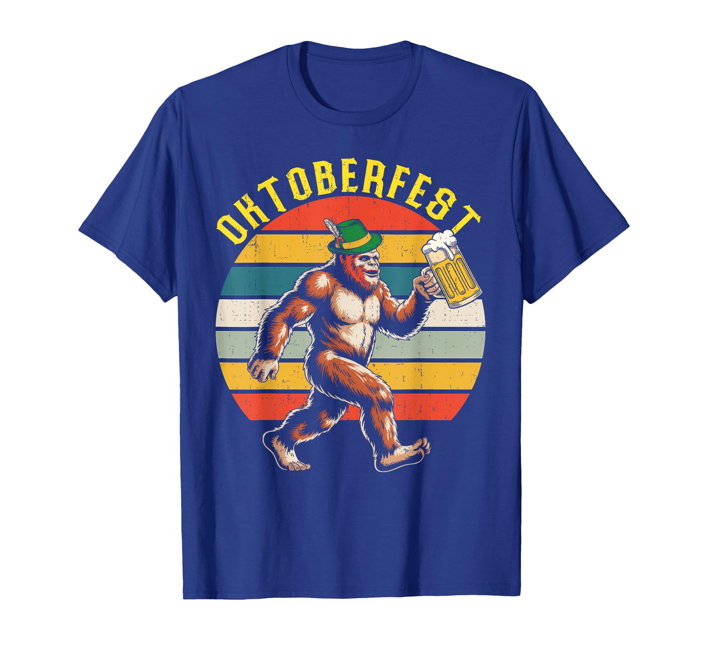 Sasquatch Oktoberfest Funny Beer Mug Bavarian Hat Men Women T-Shirt