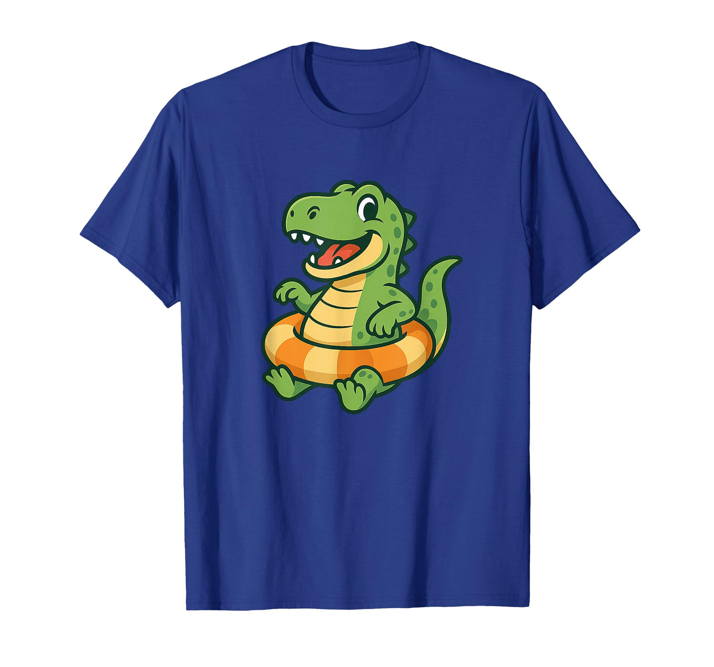 Happy Dinosaur with Vacation Pool Ring for Boys and Girls T-Shirt