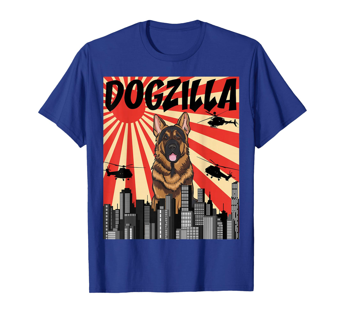 Funny Retro Japanese Dogzilla German Shepherd T-Shirt