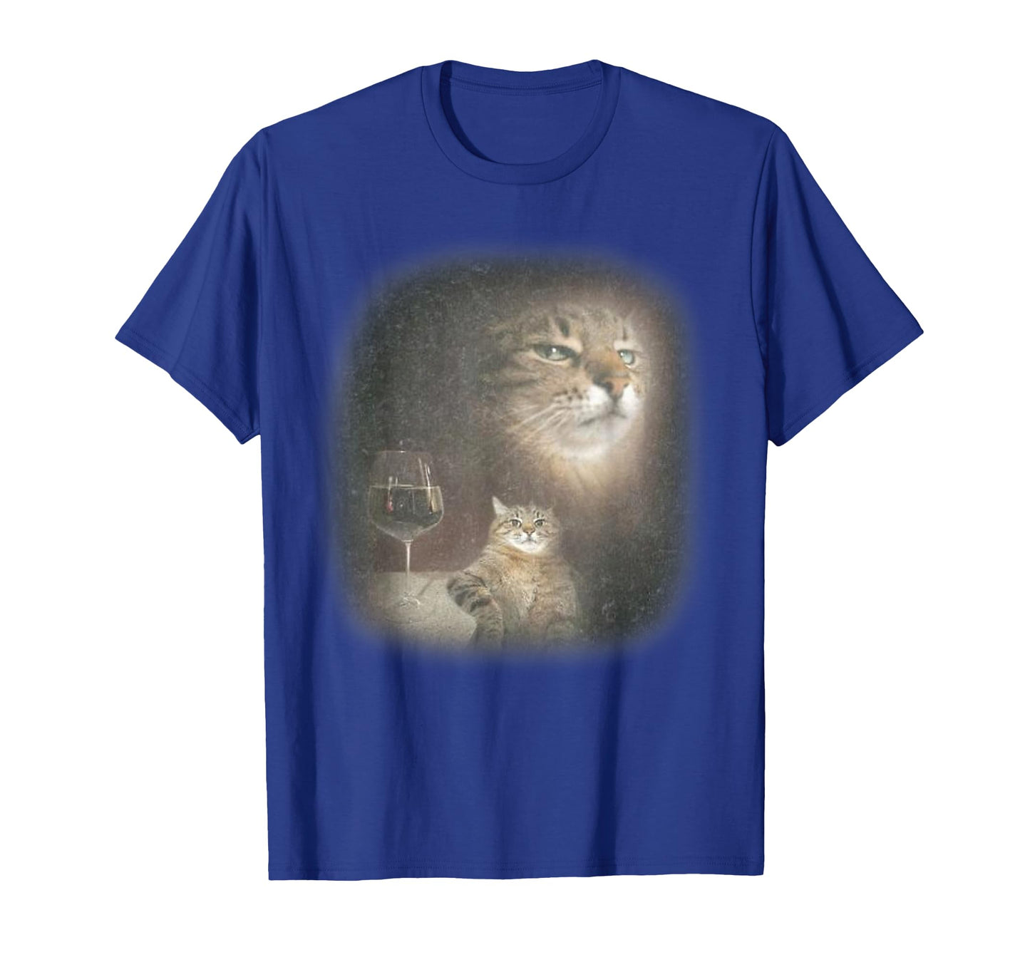 Retro Funny Vintage Cat Portrait Meme Cringe T-Shirt