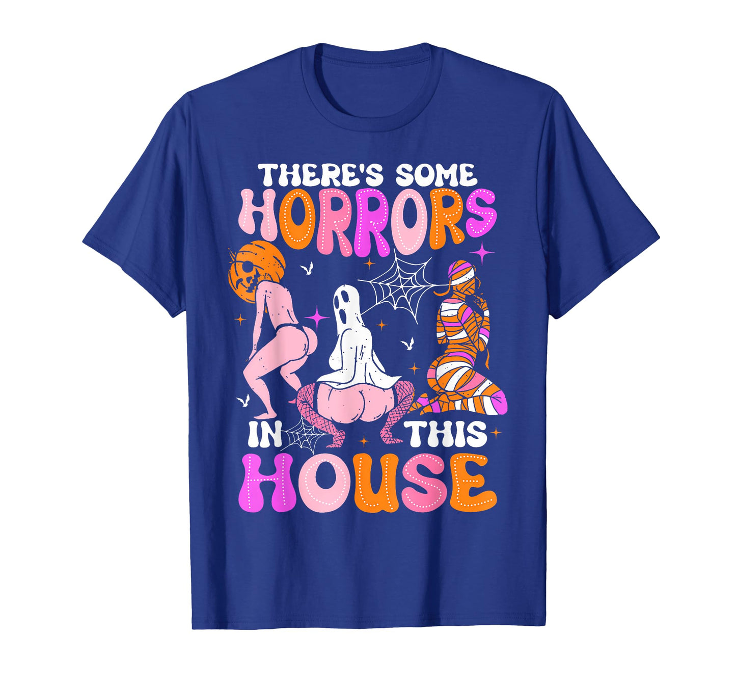 There's Some Horrors In This House Funny Horror Characters T-Shirt