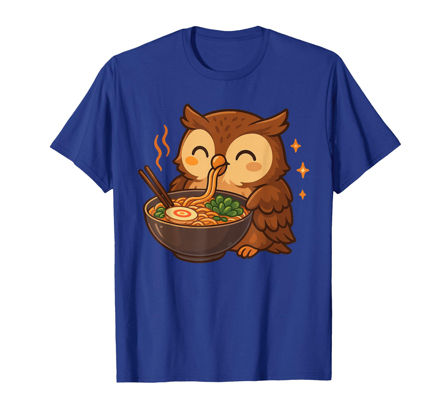 Owl with Noodles Ramen Kawaii Owl T-Shirt