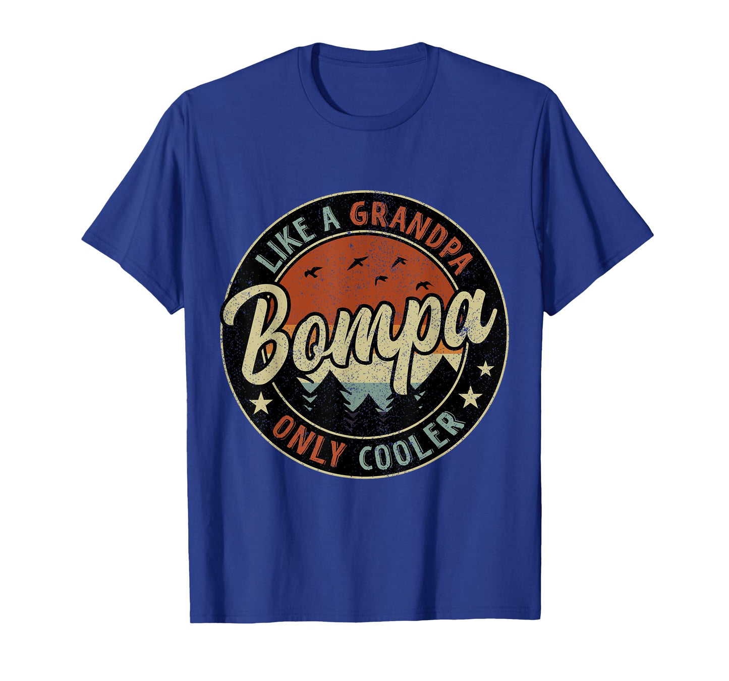 Bompa Like A Grandpa Only Cooler Vintage Retro Father's Day T-Shirt