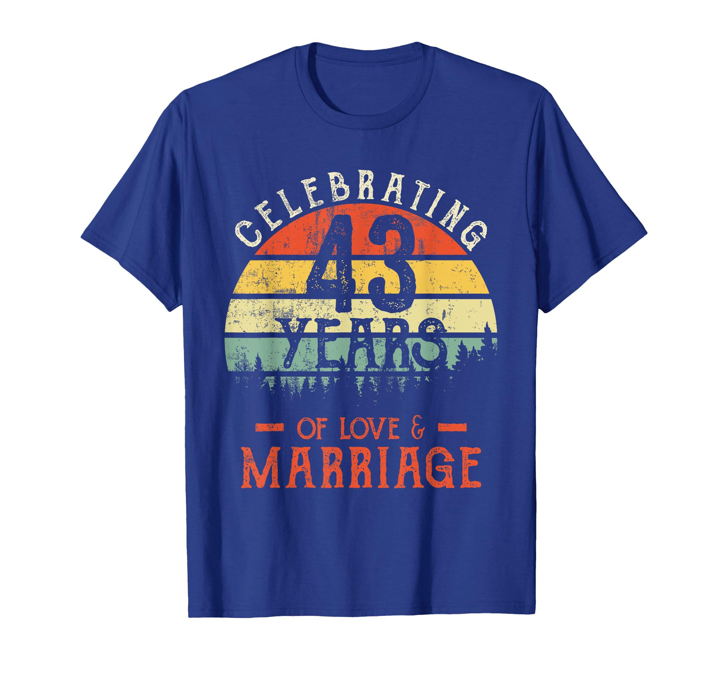 Legends Vintage 43 years marriage anniversary Crew His/Her T-Shirt
