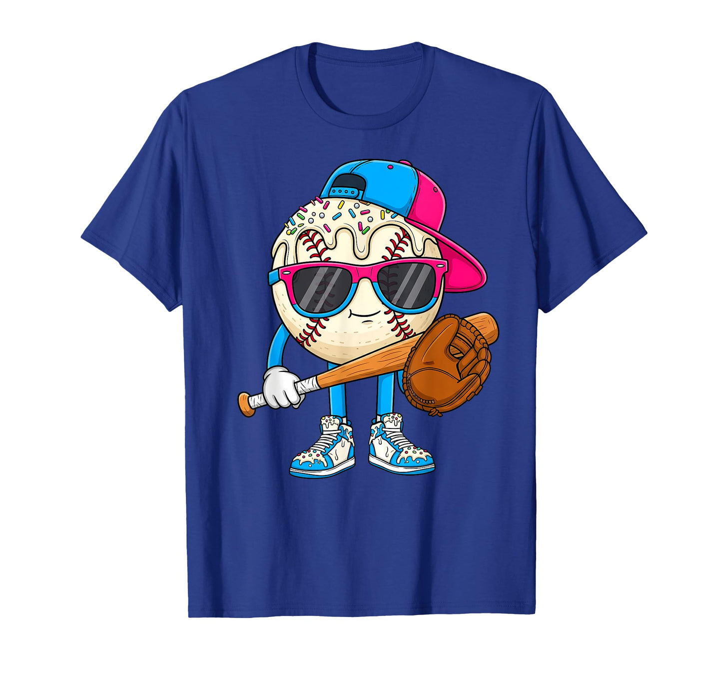 Funny Football Drip for Boys Kids Youth Dripping Ice Cream T-Shirt