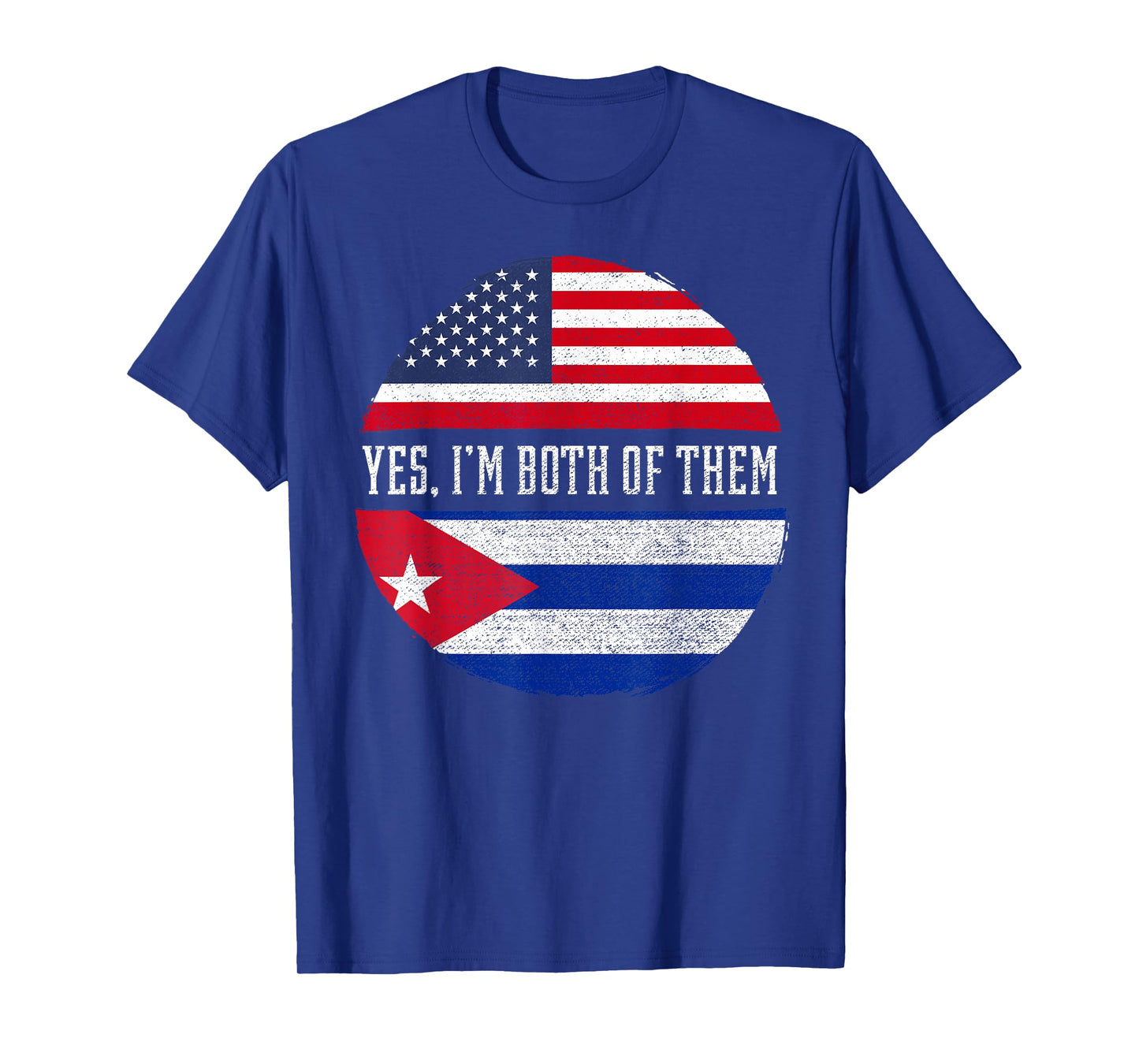 Half American Half Cuban USA Flag Cuba Heritage DNA T-Shirt