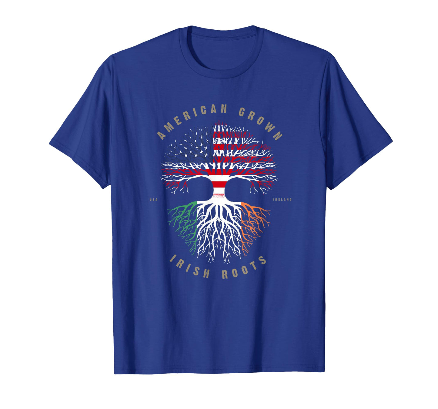 American Grown Irish Roots Ireland Flag T-Shirt