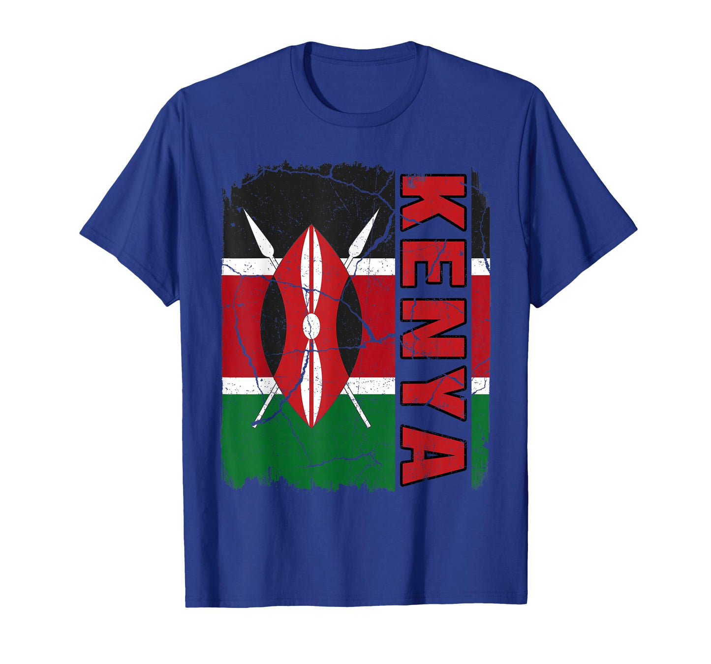 Vintage Kenyan Flag Kenya Pride Roots Heritage Gift T-Shirt