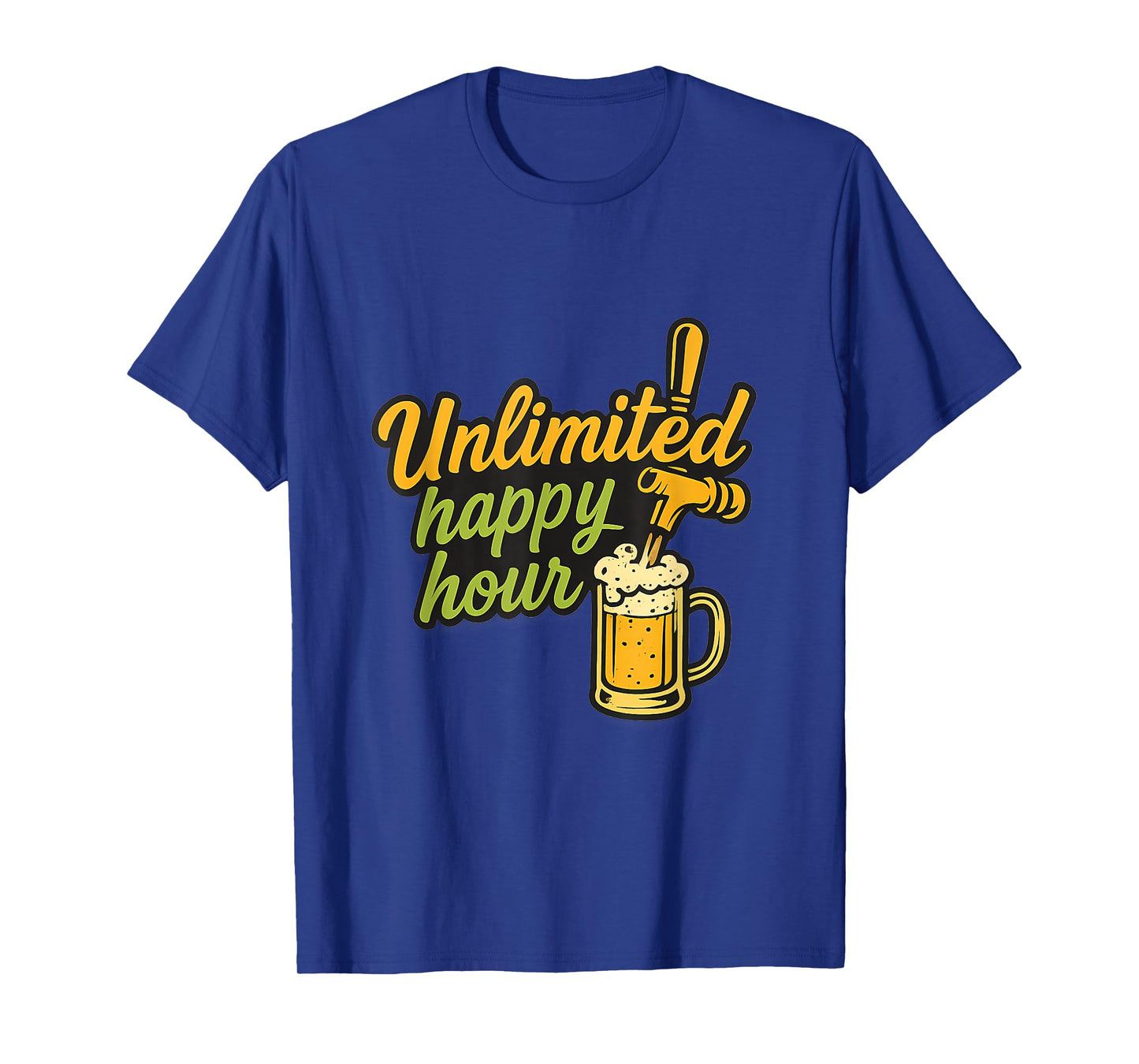 Unlimited Happy Hour Beer Tap Gold Lime Party T-Shirt