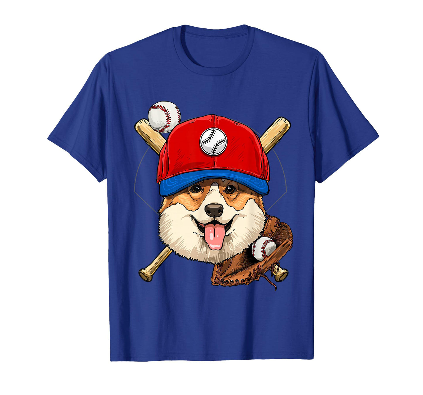 Corgi Baseball Dog Lovers Baseball Player T-Shirt