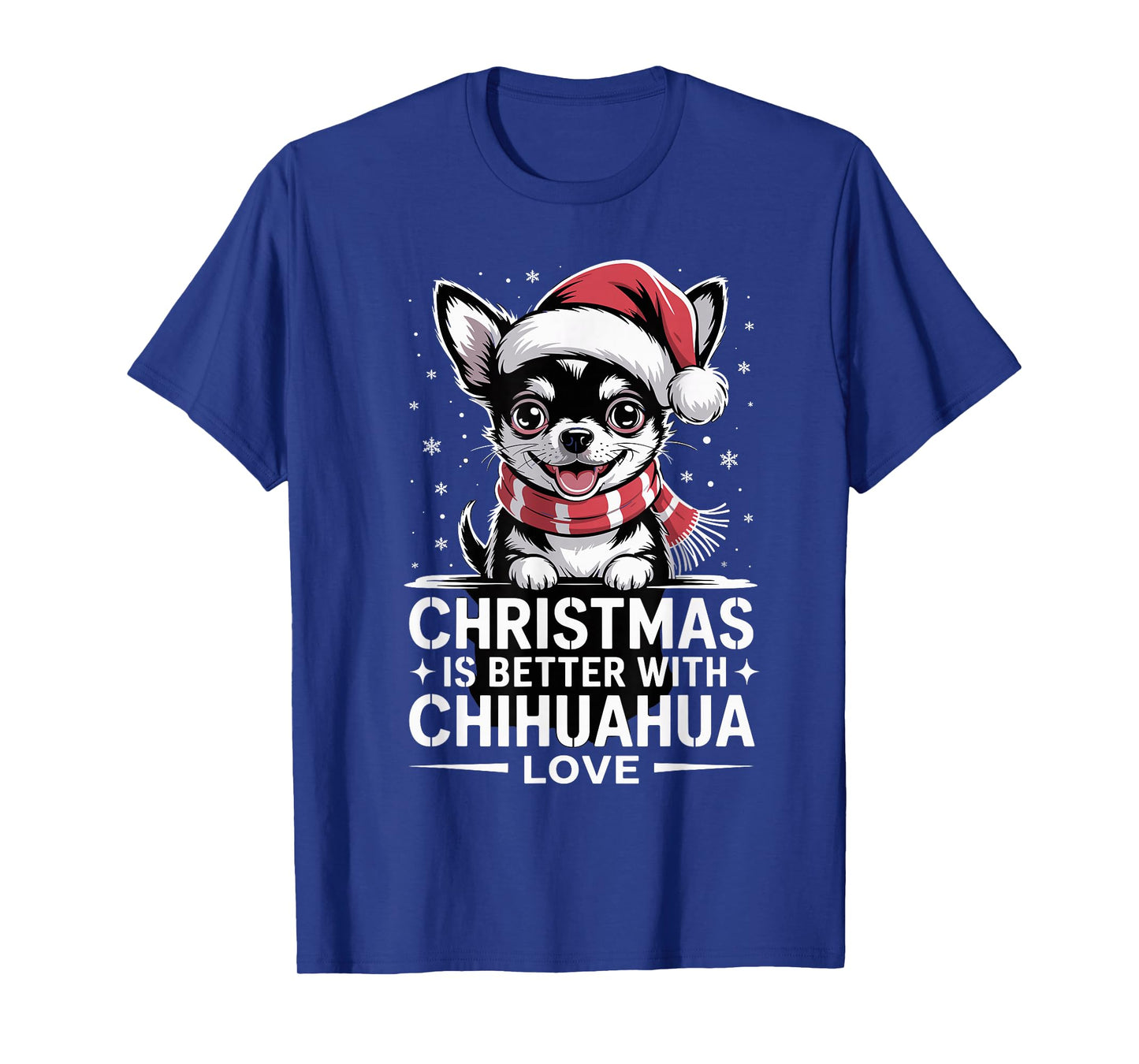 Funny Cute Xmas Christmas is Better with Chihuahua Love T-Shirt
