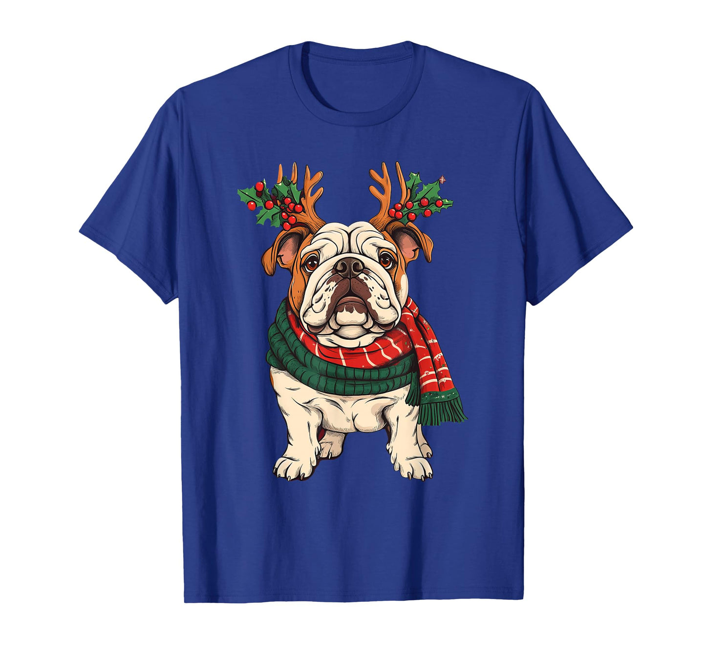 English Bulldog Dog Reindeer Christmas Xmas T-Shirt