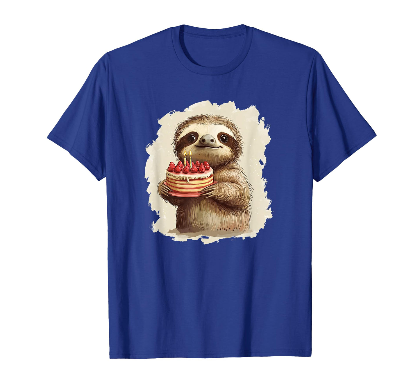 Fruity Birthday Cake with Sloth Costume for Boys and Girls T-Shirt