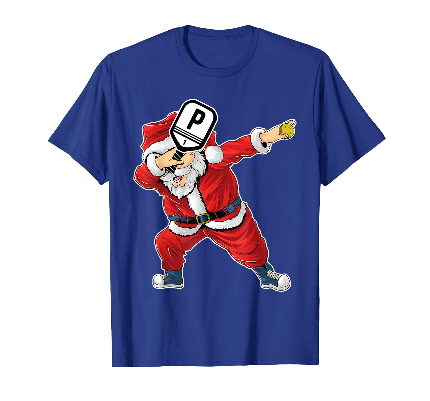 Santa Claus Pickleball Paddle Funny Pickleball Christmas T-Shirt