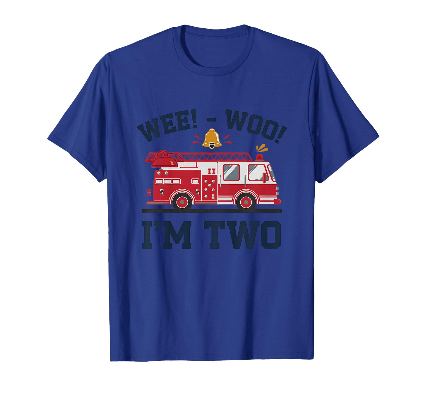 2 Year old Firetruck Wee Woo I'm Two T-Shirt