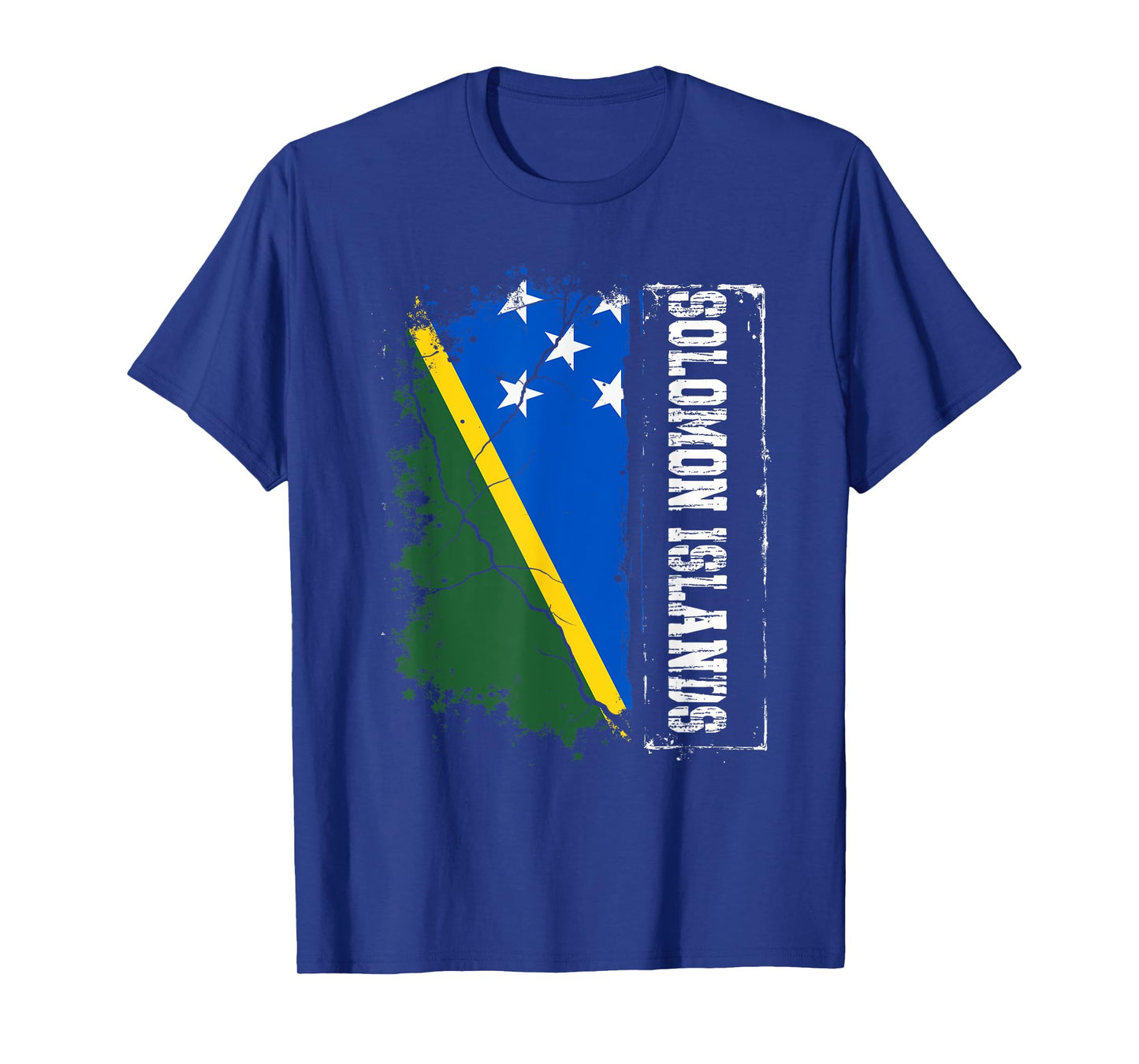 Retro Patriotic Soloman Islander Flag Solomon Islands T-Shirt