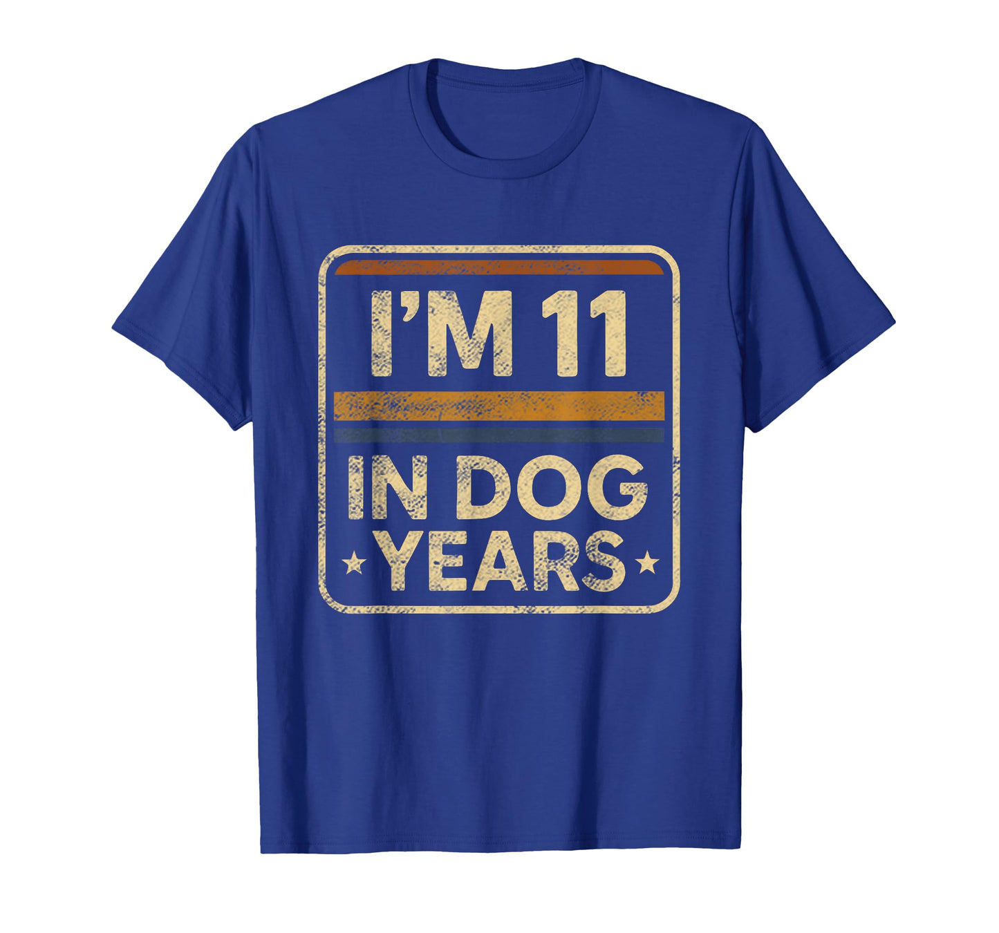 Funny Vintage I'm 11 In Dog Years Old Human Age 77 th Shirt T-Shirt