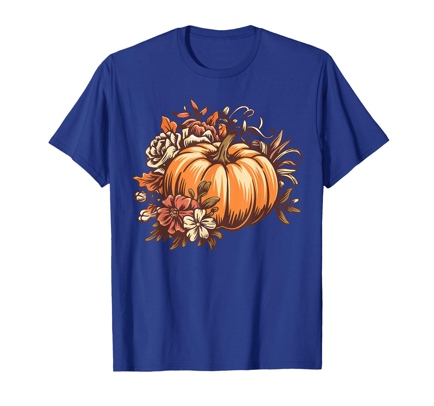 Fall Shirt Women Vintage Pumpkin Autumn Graphic Thanksgiving T-Shirt