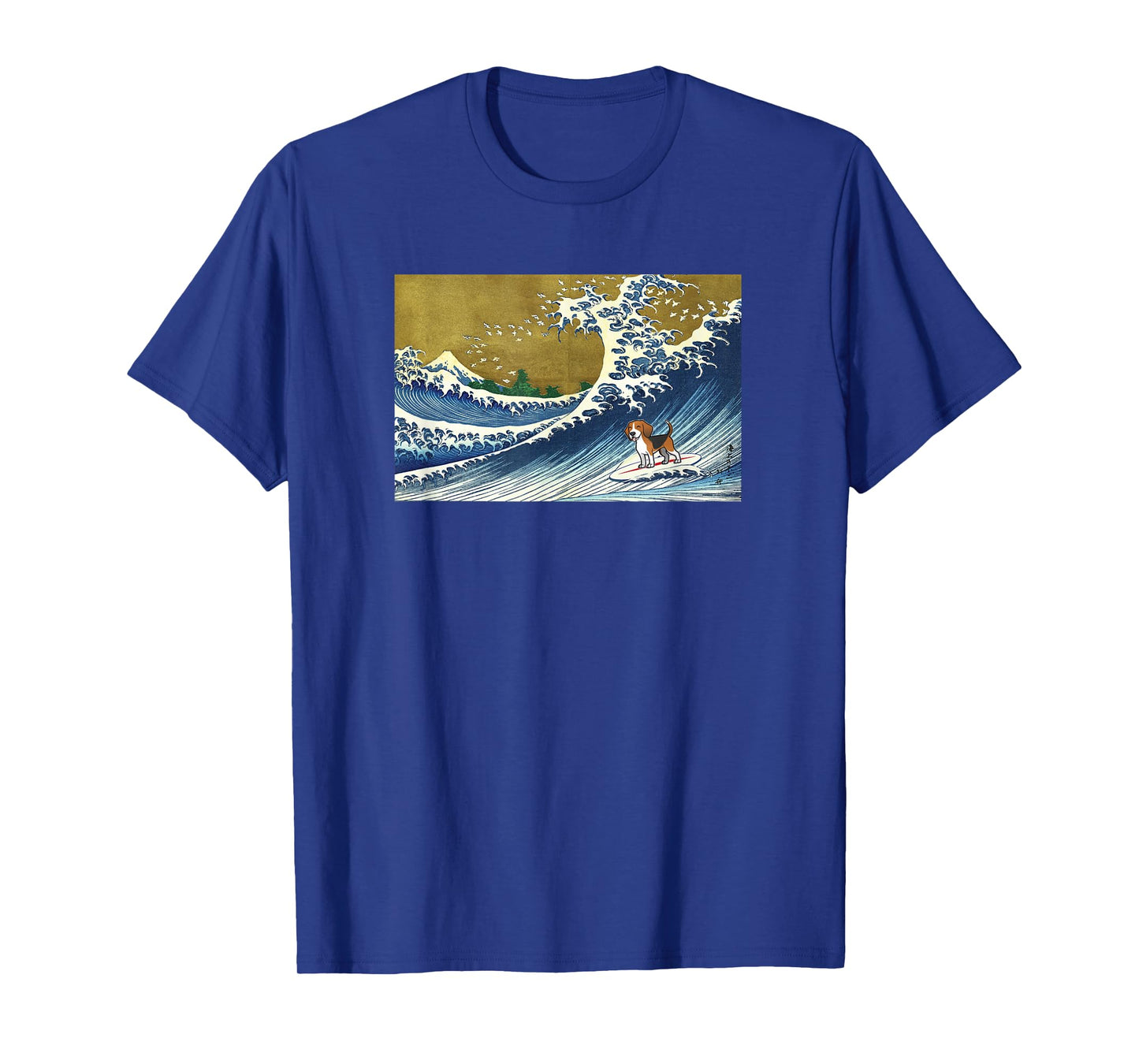 Funny Retro Vintage Surfing A Wave Beagle Dog Lover T-Shirt