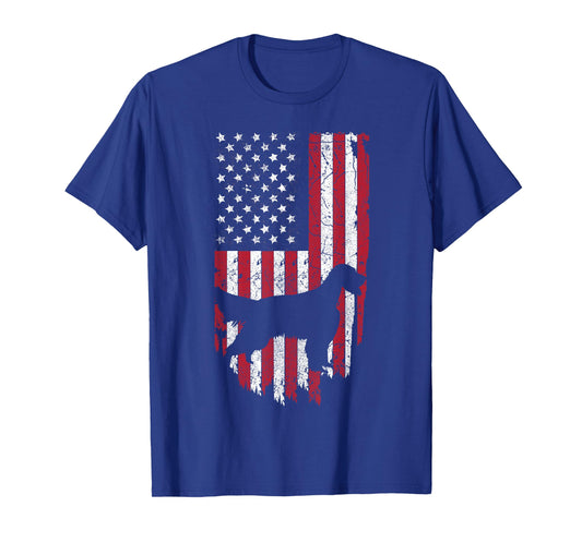 English Setter Dog Silhouette Shirts, 4th Of July USA Flag T-Shirt for Women Kids Men