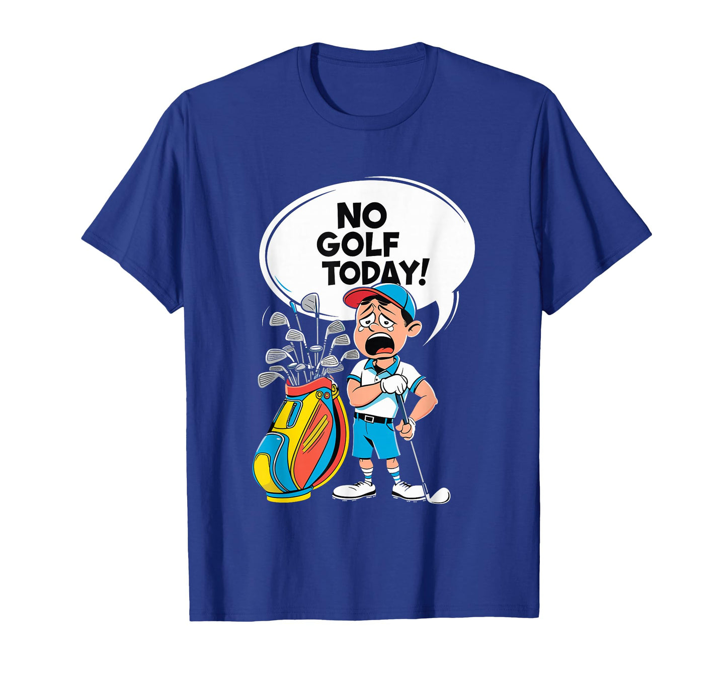 No Golf Today Stickman Design for Golf Lovers and Golfer T-Shirt
