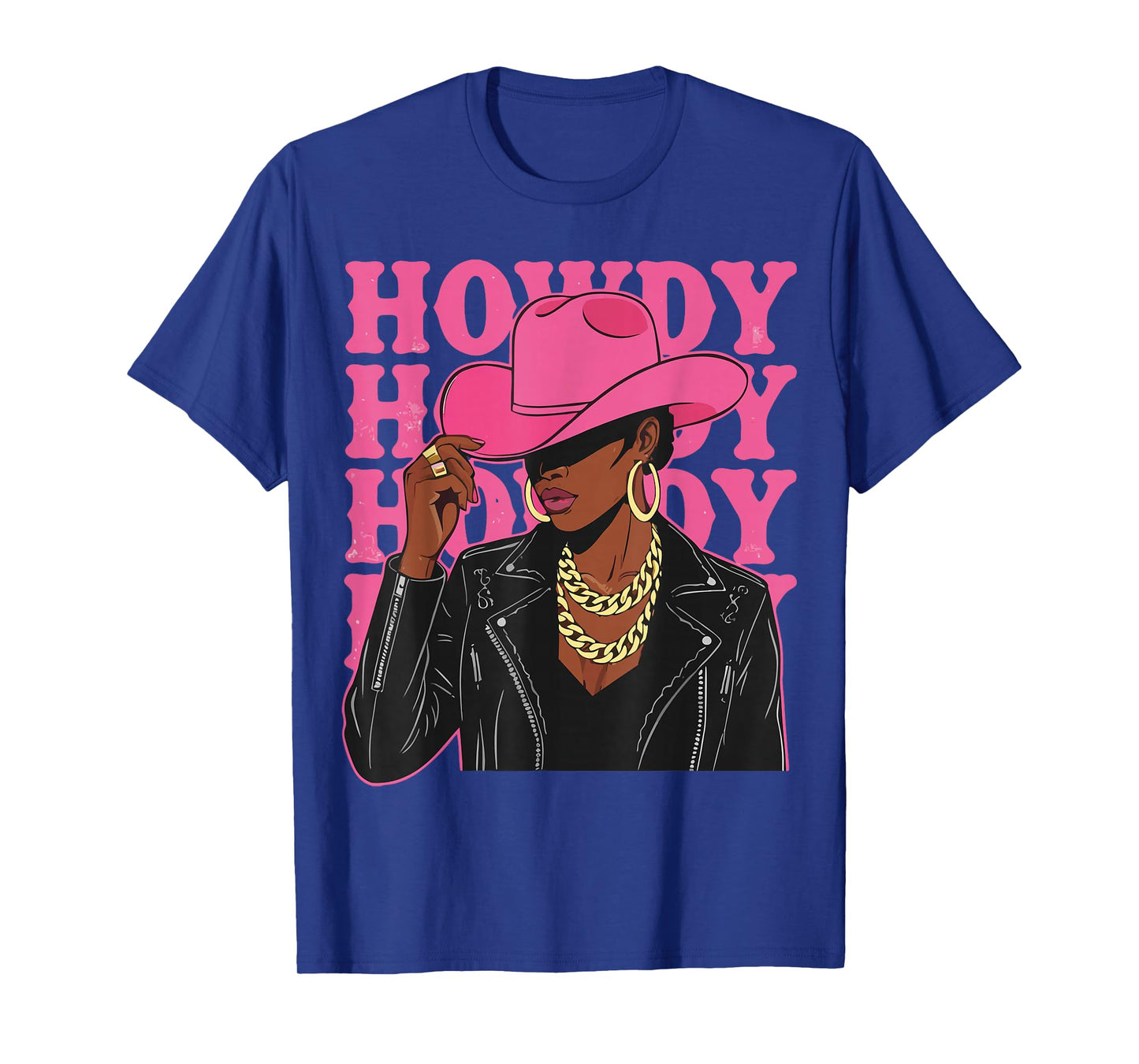 Howdy Black Cowgirl Western Country Rodeo T-Shirt