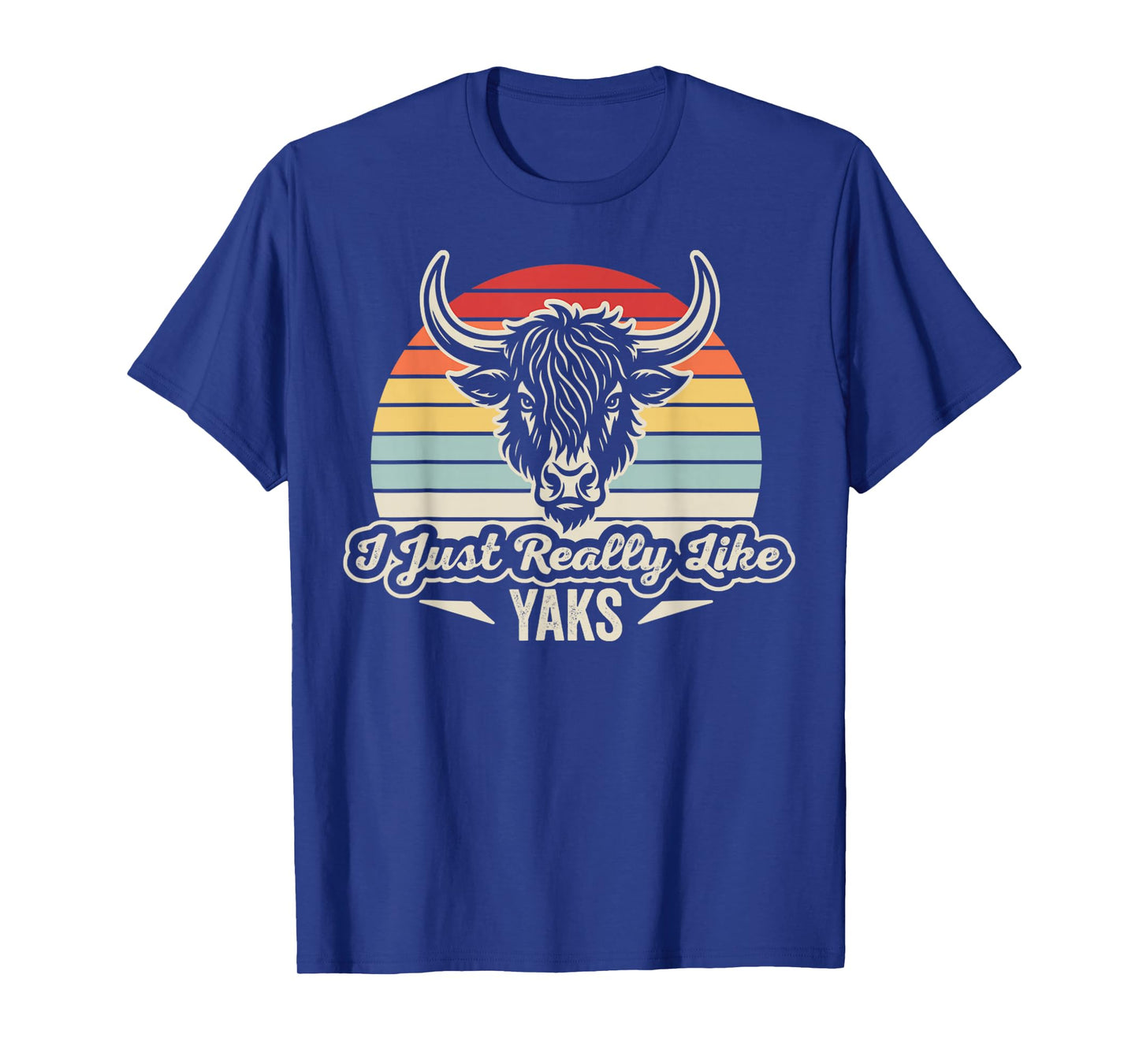 I Just Really Like Yaks Funny Retro Yak Design T-Shirt