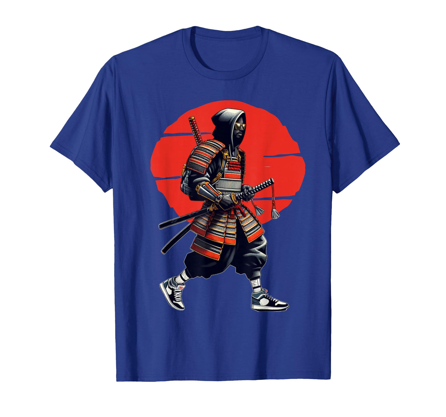 Afro American Samurai Japanese Warrior Vintage Bushido T-Shirt