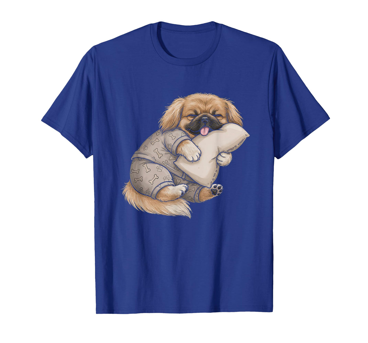 Funny Sleepy Pekingese Pajama Men Women Kids T-Shirt