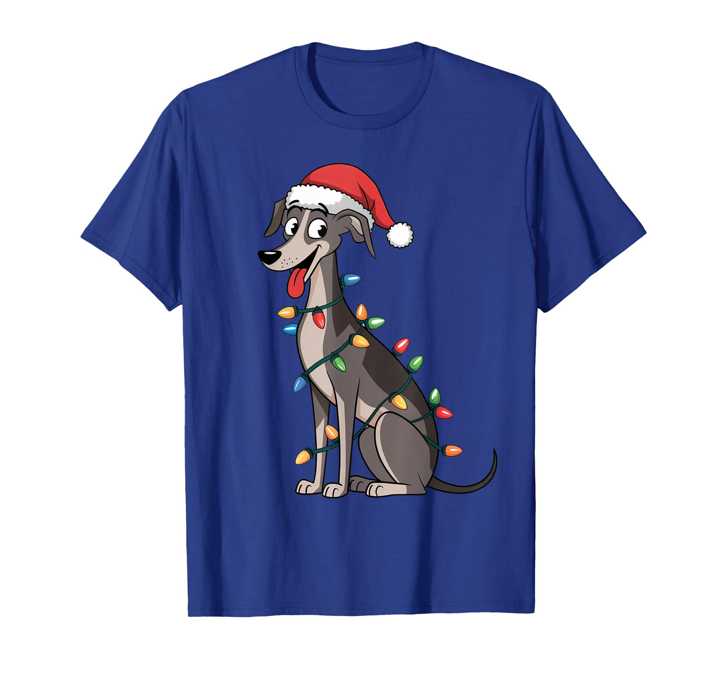 Italian Greyhound Christmas Lights Xmas Dogs Gifts Men Women T-Shirt