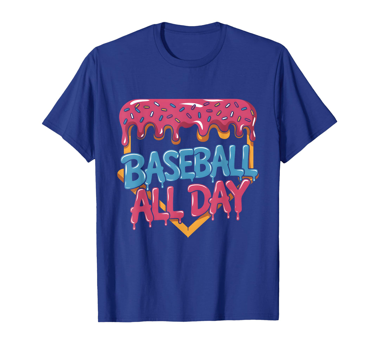 Baseball All Day Drip Home Plate Ice Cream T-Shirt