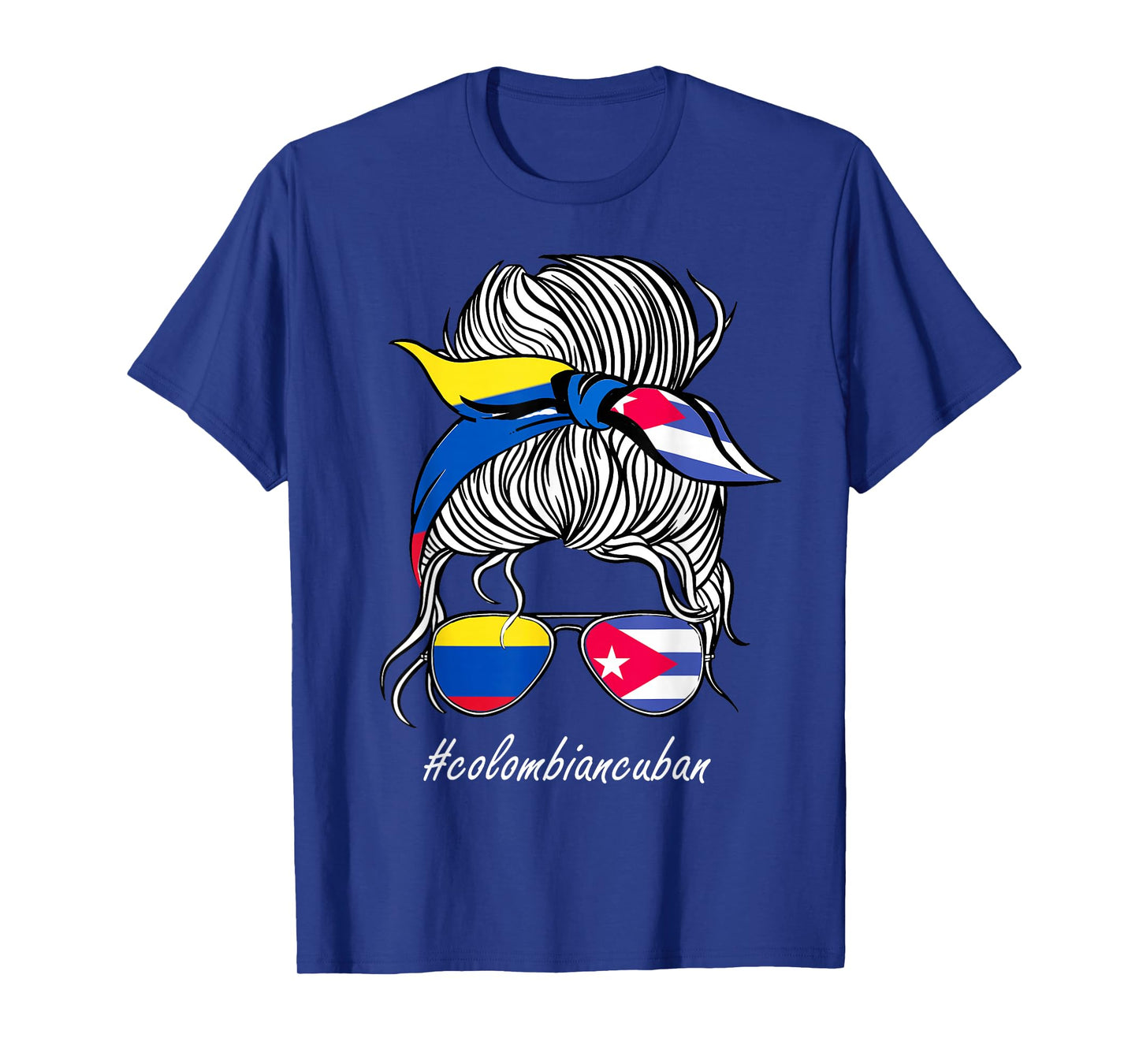 Cuba Women Colombia Flag Roots Country Girl Cuba Flag T-Shirt