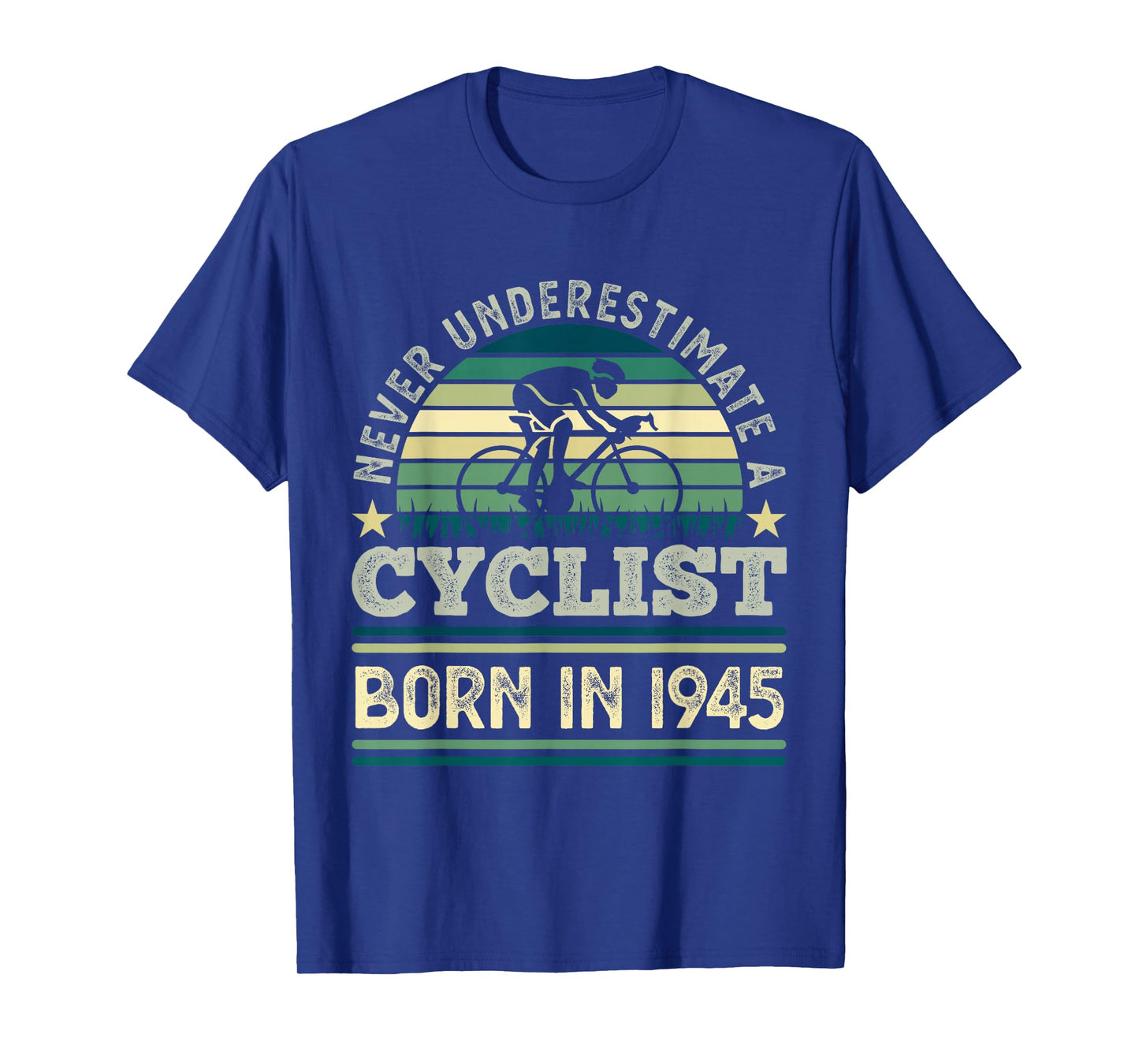 Cyclist born in 1945 80th Birthday Cycling Bicycle T-Shirt
